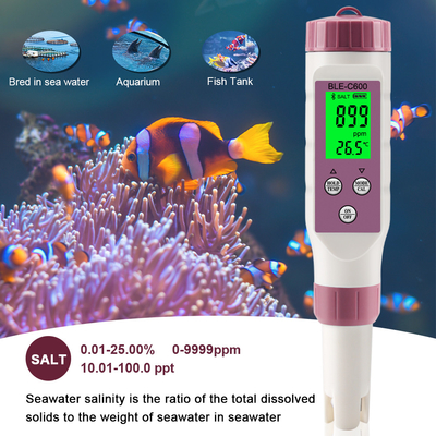 Meetapparaat van het de Meter Zoute Water van het zeewater het Digitale Zoutgehalte voor de Vissenvijver 10 van het Poolaquarium - 100ppt
