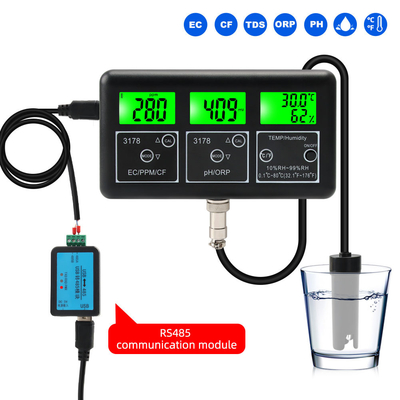 7 in 1 RS485 Multi-parameter watermonitor met oplaadbare Ni-MH-batterij ± 0,05pH nauwkeurigheid