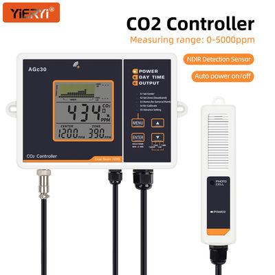 Draagbare CO2-detector met LCD- en dubbelkanaalsensor