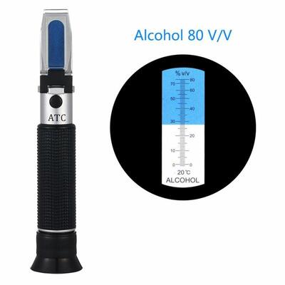 Handheld refractometer met 0-80% Brix-bereik en ATC voor nauwkeurige meting van alcohol en suiker
