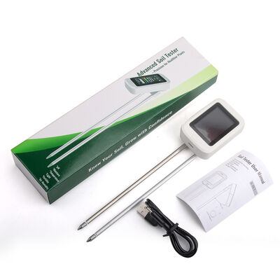 6-in-1-grondproefmeter met LCD-achterlichtscherm en USB-opladen van type C voor nauwkeurige bodemanalyse