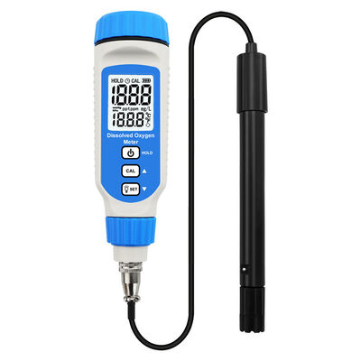Hoge nauwkeurigheid ± 0,3 mg/l opgeloste zuurstofmeter met IP55 waterdicht ontwerp en oplaadbare batterij voor aquarium en laboratorium
