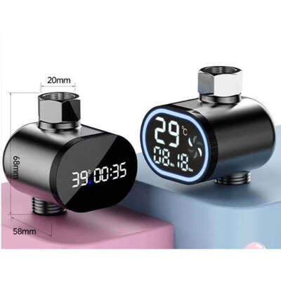 Waterkrachtopwekking, douchekop universele watertemperatuurmeter, babybadje, kinderbad, huishoudelijk visueel LED digitaal display