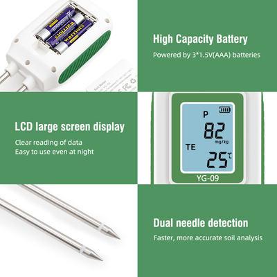 Plastic YIERYI YG-09 Bodemvruchtbaarheidsmeter / Npk Bodem Tester lichtgewicht