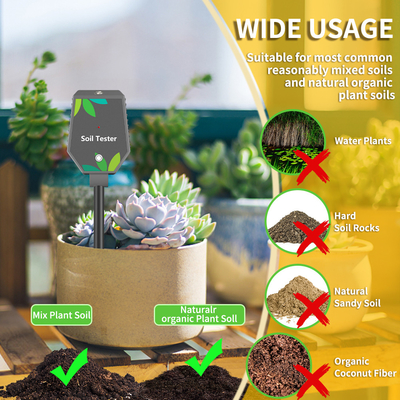 6 in 1 YIERYI Planten digitale bodemmeter met LCD-display