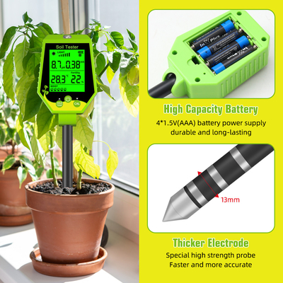Professionele draagbare digitale bodemvochtigheidsmeter voor tuinbouw