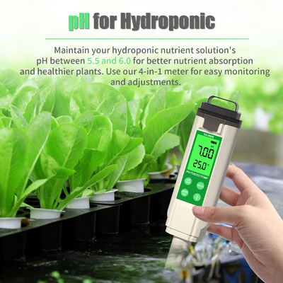 YiERYi YG-9908 4 in 1 waterkwaliteitstester PH / TDS / EC / Temperatuur Multifunctionele testpen met een hoog nauwkeurig draagbaar ontwerp