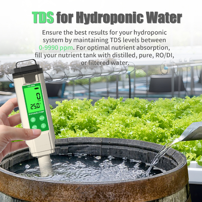 YiERYi YG-9908 4 in 1 waterkwaliteitstester PH / TDS / EC / Temperatuur Multifunctionele testpen met een hoog nauwkeurig draagbaar ontwerp