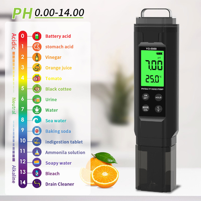 YIERYI YG-9909 Digitaal 5 in 1 waterkwaliteitsmeter Hoogprecisie PH-meter voor boerderijtuin