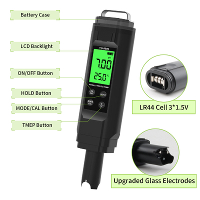 YIERYI YG-9909 Digitaal 5 in 1 waterkwaliteitsmeter Hoogprecisie PH-meter voor boerderijtuin