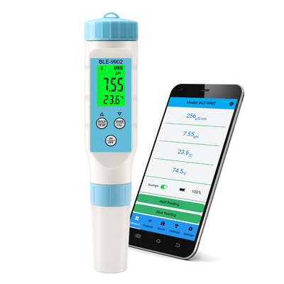 YierYi BLE-9902 3-in-1 Digitale pH-meter met Bluetooth van Yieryi Perfecte voor het testen van EC, temperatuur en pH in zwembaden, vistanks en hydroponische systemen