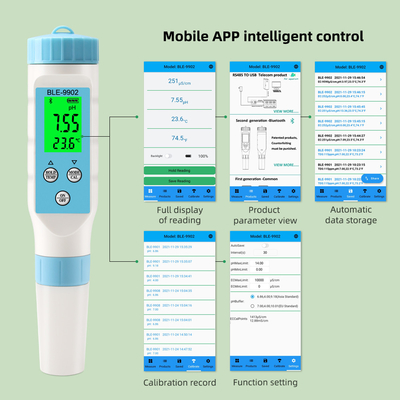 Yieryi BLE-9902 pH-meter met Bluetooth 3 in 1 EC & Temperatuurmeting voor nauwkeurige watertesten in zwembaden, tanks en tuinen