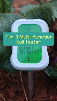 Yieryi 7-in-1 Soil Tester YY-1066L Professionele bodemonderzoek op pH, vocht, lichtintensiteit en temperatuur, vruchtbaarheid, luchtvochtigheid, omgevingstemperatuur