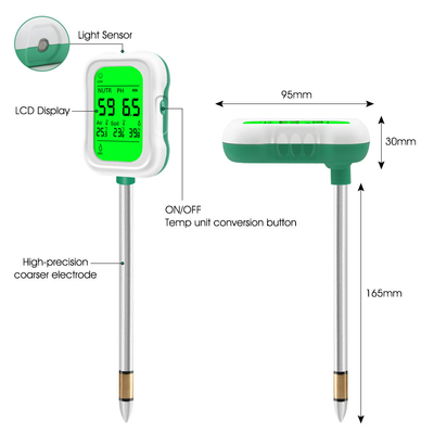 Yieryi 7-in-1 Soil Tester Essentiële hulpmiddel voor bodem pH, vocht, lichtintensiteit en temperatuur, vruchtbaarheid, luchtvochtigheid, omgevingstemperatuur