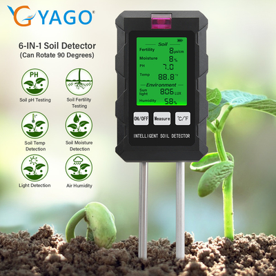 All-in-one bodemtestapparaat: nauwkeurige 6-in-1 meter voor gezonde planten en optimale groei