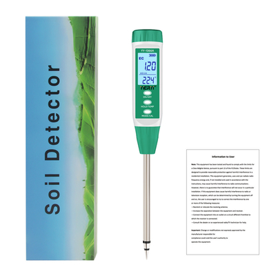 Yieryi YY-1066A Bodem Tester. 3-in-1 Bodem EC, Vocht & Temperatuurmeter. Ideaal voor landbouw, tuinieren & kassen.