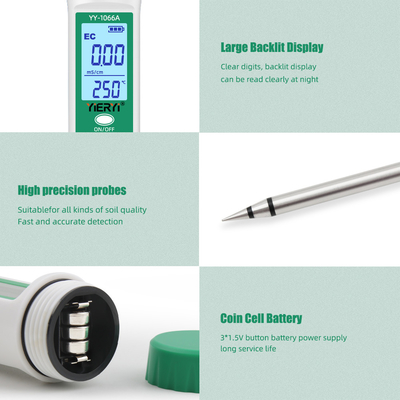 3-in-1 bodem EC &amp; vocht tester. Slimme landbouw &amp; tuinbouw tool voor gezondere planten.