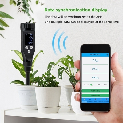 Draagbare digitale bodemph-tester met Bluetooth-gegevenslogging