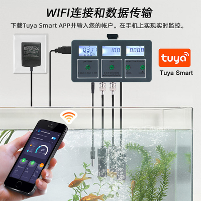 8-in-1 Smart WiFi Water Quality Tester Remote Monitoring Ideaal voor aquaria, zwembaden, laboratoria en drinkwater