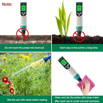 PH-2023 Bodem pH & Temperatuur Tester High-precision digitale pH meter voor landbouw & tuinieren