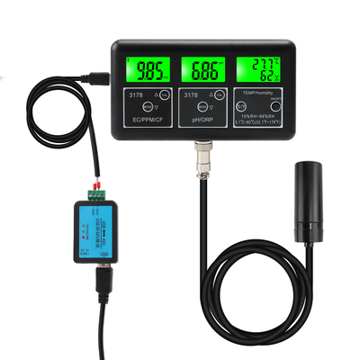 Meerdere parameters RS485 Waterproefapparaat pH EC TDS ORP Temp RH Meter