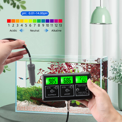 Meerdere parameters RS485 Waterproefapparaat pH EC TDS ORP Temp RH Meter