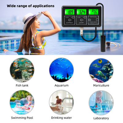 Professionele waterkwaliteitsbewaking 7-in-1 RS485 sensor met LCD