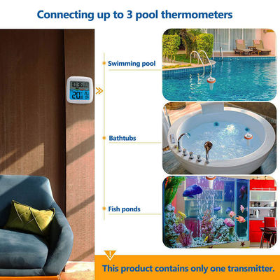Draadloze zwembadthermometer met comfortwaarschuwing en geheugen