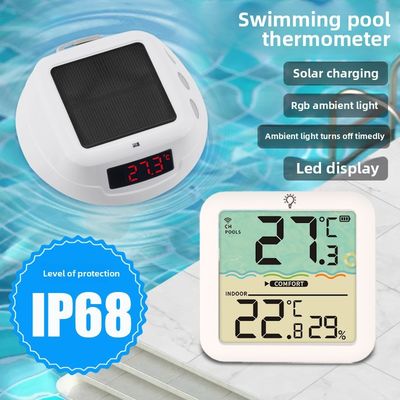 Smart Solar Floating Pool Thermometer met RGB-lichten en draadloze ontvanger
