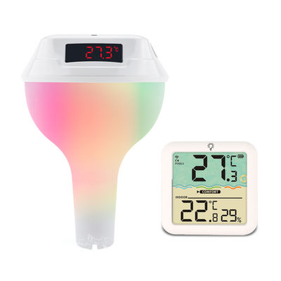 Smart Solar Floating Pool Thermometer met RGB-lichten en draadloze ontvanger