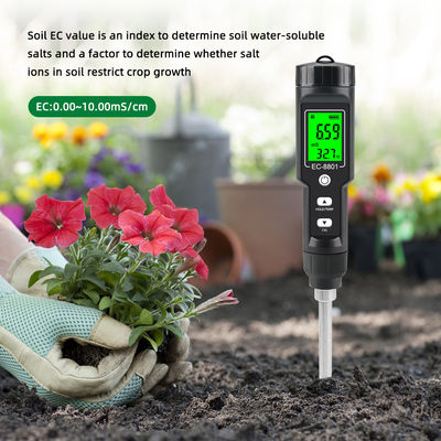 EG-8801 Bodemmeter Draagbaar digitaal scherm tuinbouwgewassen EG-zoutgronddetector voor huishoudelijke potgrondgewassen