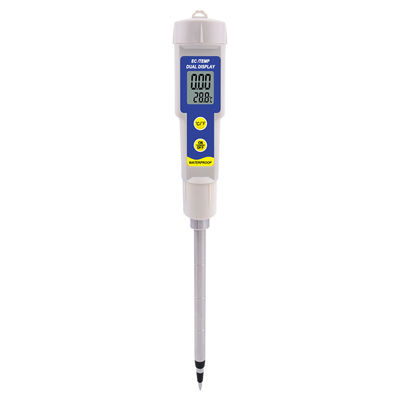 Grond EC & Temperatuur Tester - 2-in-1 waterdichte meter met 0,00 - 4,00 mS/cm bereik, voor tuinen/hydroponie/huisplanten