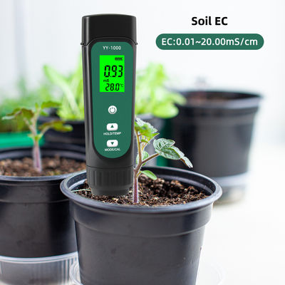 3-in-1 Grondtester Kit - EC (0.01-20.00ms/cm), Vocht & Temperatuurmeter voor Tuin & Hydrocultuur
