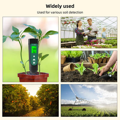 3-in-1 Grondtester Kit EC 0.01-20.00ms/cm Vocht Temperatuur Meter Voor Tuin Hydrocultuur