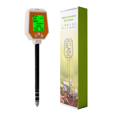 6-in-1 Soil Tester - Moisture/PH/EC/Light/Air Humidity/Temp Meter for Gardening & Farming