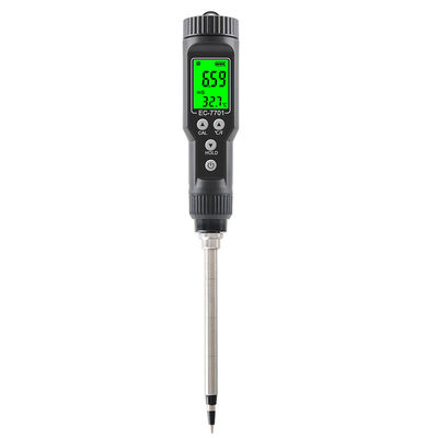 Waterdicht 2 in 1 bodem tester EC (0,00 - 10,00mS/cm) & Temperatuur (-30°C - 80°C) Meter voor tuinieren & boeren