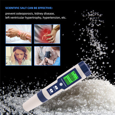 5 - in - 1 Waterkwaliteitstester - pH/TDS/EC/Zoutgehalte/Temp Meter voor Thuis, Aquarium & Laboratorium