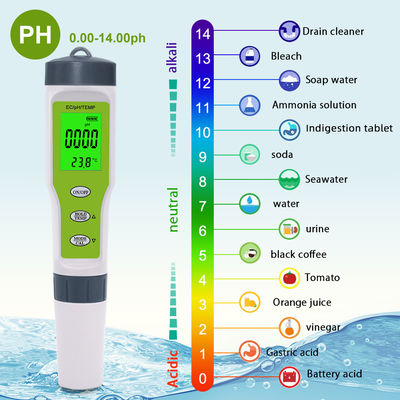 3-in-1 Waterkwaliteitstester - pH/EC/Temp Meter met ATC voor Thuis, Aquarium & Laboratorium