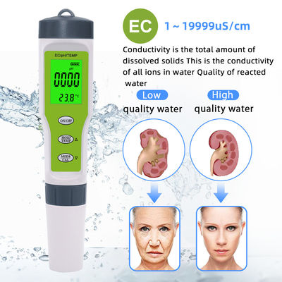 3-in-1 Waterkwaliteitstester - pH/EC/Temp Meter met ATC voor Thuis, Aquarium & Laboratorium