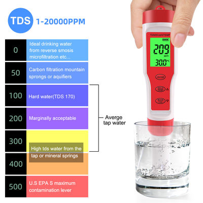 4 - In - 1 waterkwaliteitsmeter PH/EC/TDS/Temp Meter voor aquacultuur Drinkwater Lab