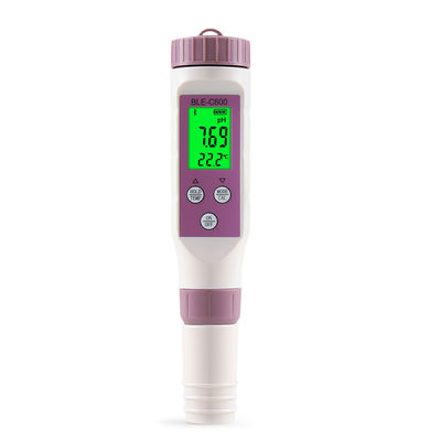 Smart 7-in-1 Bluetooth-waterkwaliteitstester - pH/EC/TDS/ORP/Zout/S.G/Tempmeter voor thuis, laboratorium en aquacultuur