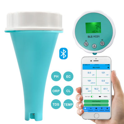 Smart Bluetooth Pool Water Tester - 6 - in - 1 pH/EC/TDS/ORP/CL/Temp Meter voor zwembad en aquatische plaatsen