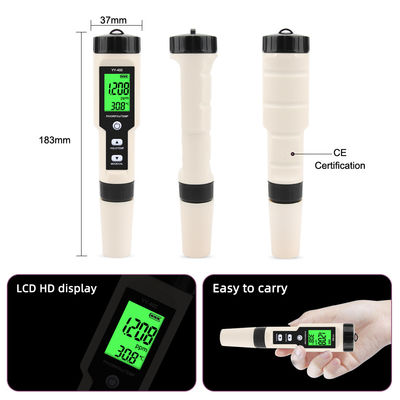 4 in 1 waterstofwaterkwaliteitstester - H2/pH/ORP/tempmeter voor gezondheid, aquacultuur en laboratorium