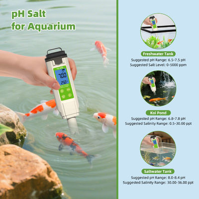 7 - in - 1 waterkwaliteitsmeter - pH/TDS/EC/ORP/S.G/zout/tempmeter voor thuis, zwembad en laboratorium