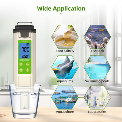7 - in - 1 waterkwaliteitsmeter - pH/TDS/EC/ORP/S.G/zout/tempmeter voor thuis, zwembad en laboratorium
