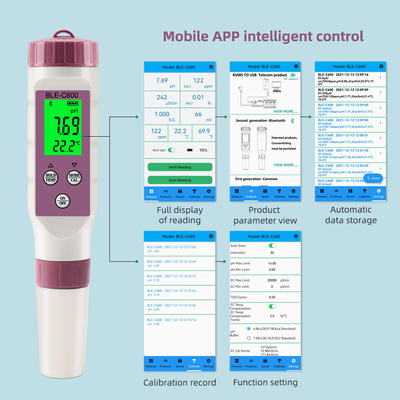 Digitale waterkwaliteitsmeter 6 in 1 pH/EC/TDS/ORP/zout/temperatuur drinkwatermeter