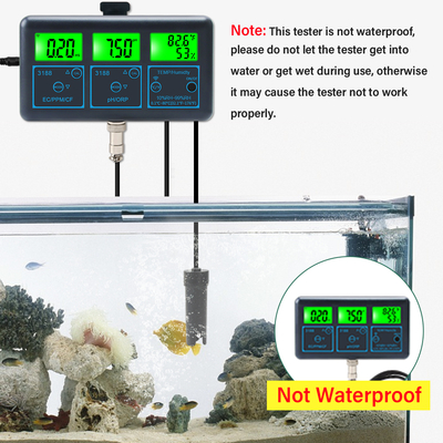 WiFi Tuya App Digitale Multifunctionele PH-meter - 7-in-1 PH, EC, ORP, TDS, RV%, CF, Temperatuur Online Tester Waterkwaliteit Analyzer