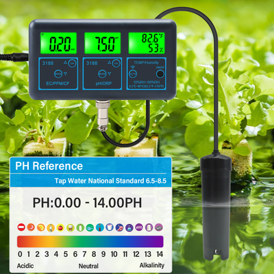 WiFi Tuya App Digitale Multifunctionele PH-meter - 7-in-1 PH, EC, ORP, TDS, RV%, CF, Temperatuur Online Tester Waterkwaliteit Analyzer