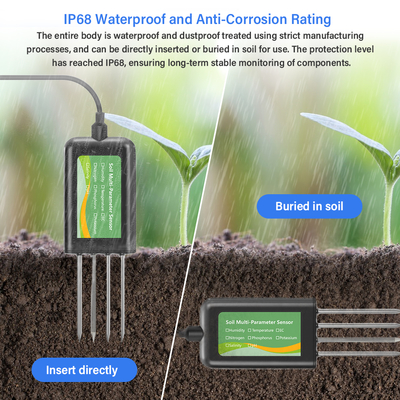8-in-1 Grondsensor voor Android NPK pH Vocht EC Zoutgehalte Meter