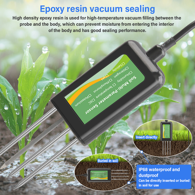 Slimme 8-in-1 Bodem NPK EC PH Temperatuur Vocht Sensor USB Multi-Parameter Analyser voor Precisielandbouw